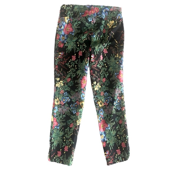 Soft Surroundings In Bloom Floral Slim Ankle Pants Tummy Control Petite Small - Picture 4 of 5
